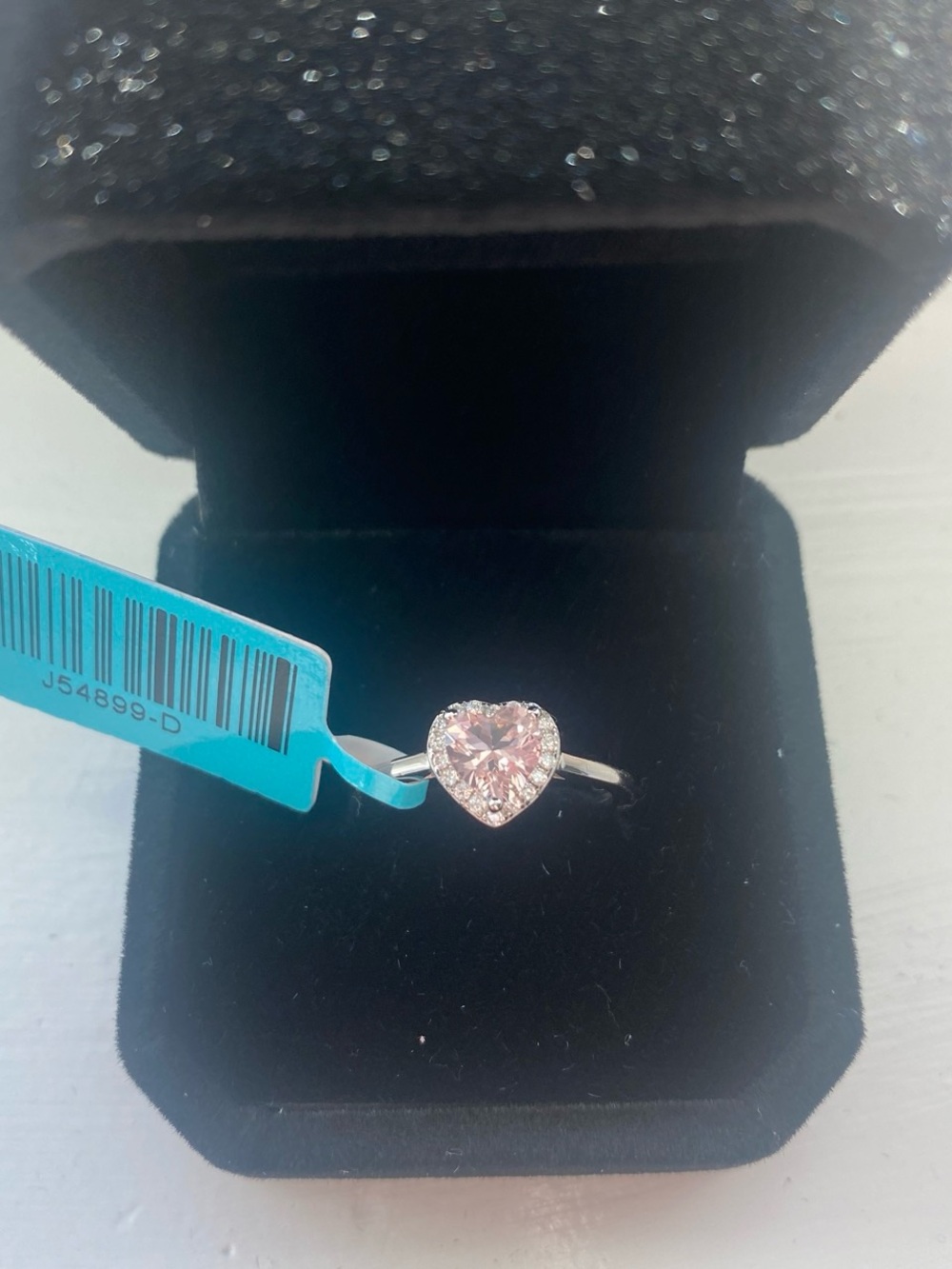 Heart Shaped Pink Morganite Ring Size 6
